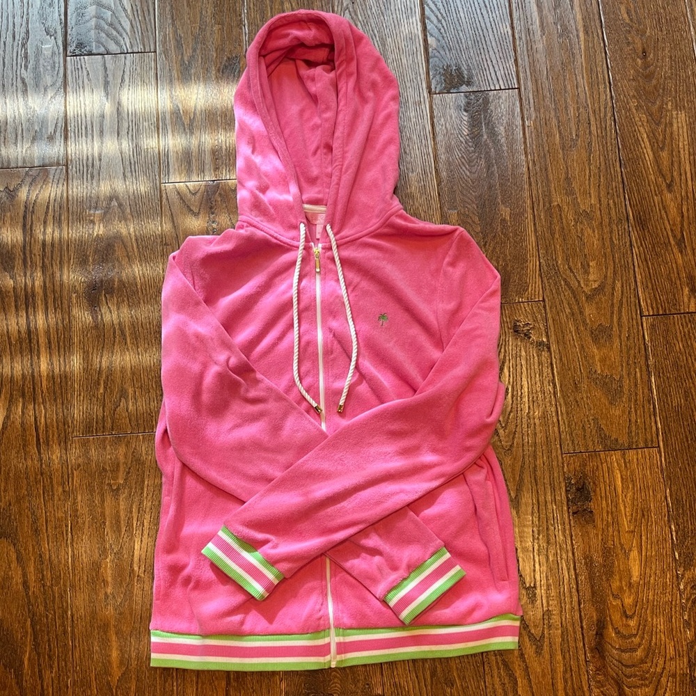 Lilly Pulitzer Pink Zip Up Hoodie with FOUR Pockets 🌴👏🏽